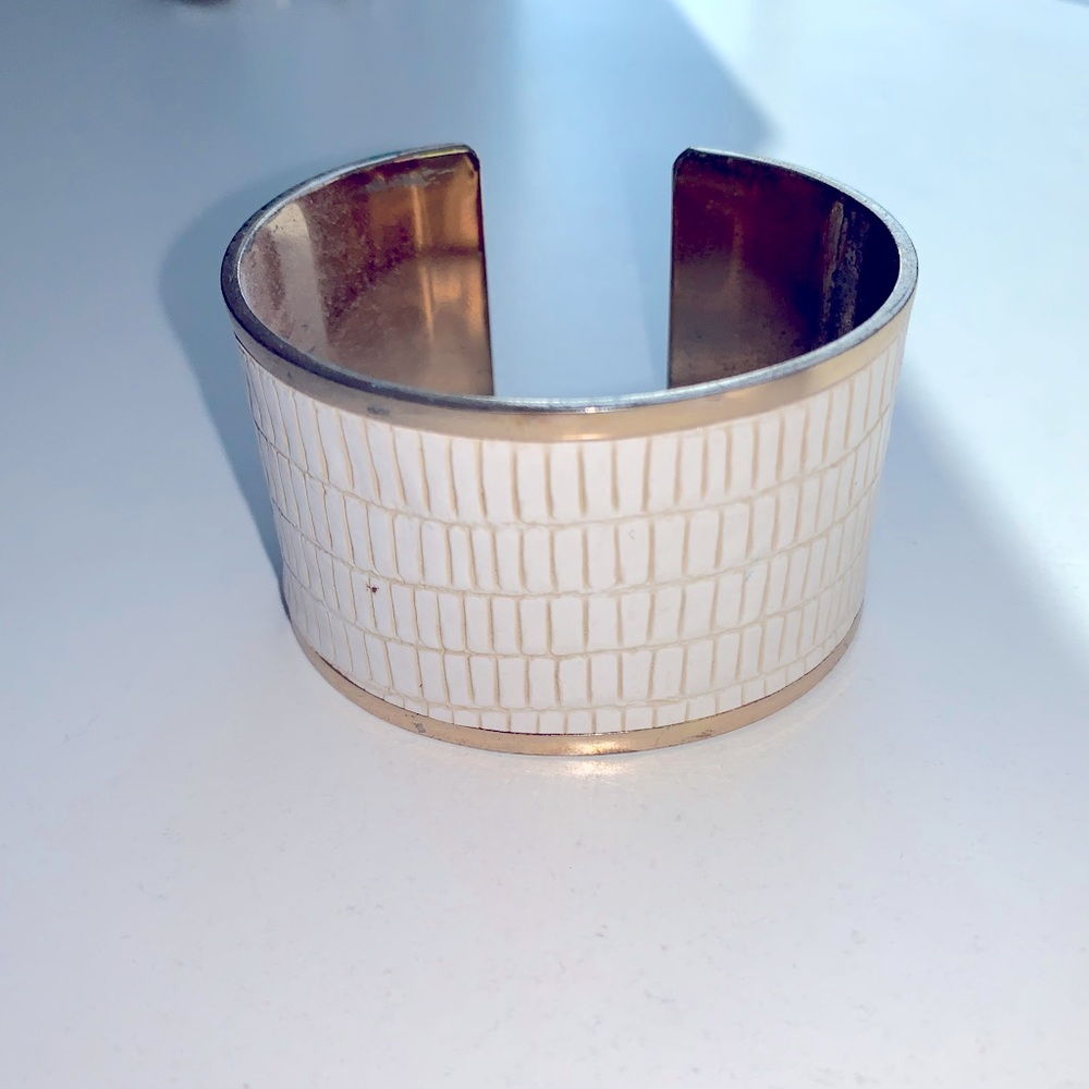 Gold and white cuff